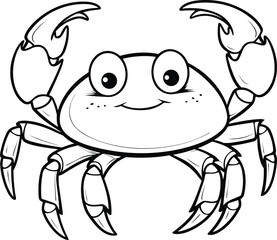 Crab coloring pages vector animals