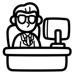 manager line icon style