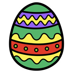 easter egg filled outline icon style