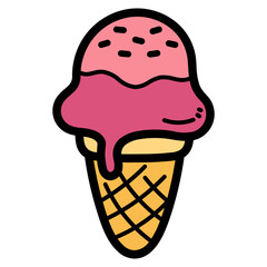 ice cream  filled outline icon style