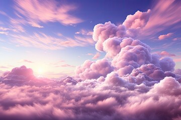 Fototapeta Cichy Świat Poza Chmurami: Oświetlony Spokojnym Światłem Słońca - Generative AI 9 obraz