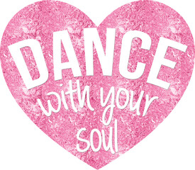 slogan heart sparkle and shine pink gold