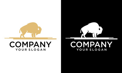buffalo bull logo design template inspiration, vector illustration © jalak