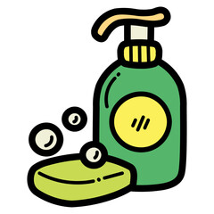 soap filled outline icon style