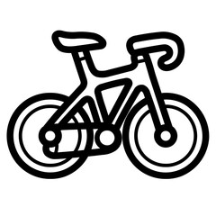 bicycle line icon style