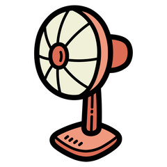 fan filled outline icon style