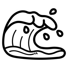 wave line icon style