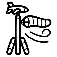 windsock line icon style