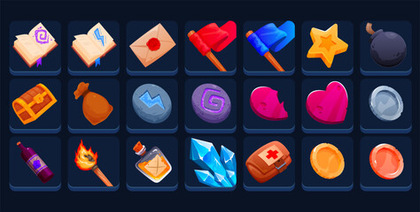 Hand-drawn vector set of objects for graphic resources.