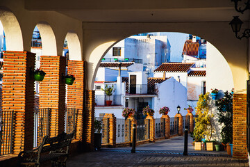 picturesque village of  Mijas. Costa del Sol, Andalusia, Spain - obrazy, fototapety, plakaty