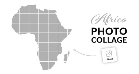 Africa photo collage. Travel, trip, voyage photo concept. Vector	
