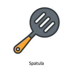 Spatula Vector  Fill outline Icon Design illustration. Kitchen and home  Symbol on White background EPS 10 File