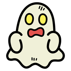 ghost filled outline icon style