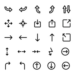 Outline icons for Arrows