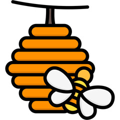 bee hive icon, are often used in design, websites, or applications, banner, flyer to convey specific concepts related to autumn seasons.