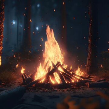 Bonfire. Image created by AI