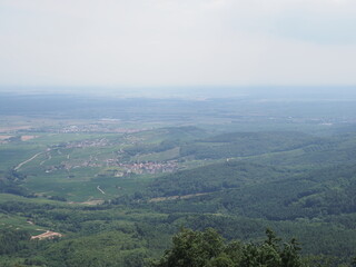 Fototapeta na wymiar Landscape from Koenigsbourg castle in Alsace in France