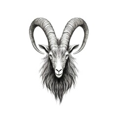 head goat horn ai generated