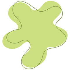 Organic Blob Shape Element Green
