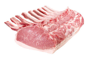 Pork Meat Loin with Bones - Transparent PNG Background
