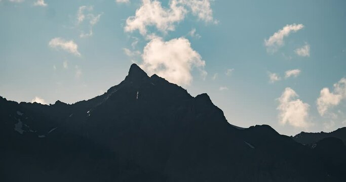 Timelapse of clouds around Pizzo Sevino Corbett in Valchiavenna Italian Alps