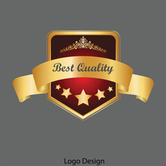 Best seller.Golden logo Royal Style logo Golden badge. Isolated. Vector