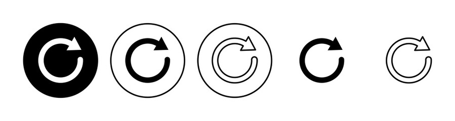 Refresh icon set. Reload icon vector. Update icon.