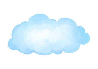 cute cloud watercolor element