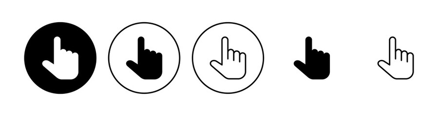 Hand cursor icon set. cursor icon vector. hand cursor icon click