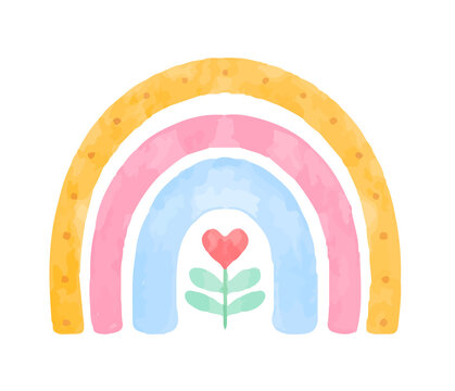 cute rainbow watercolor