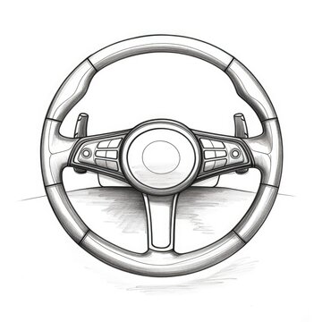 recommend clip art: icon Steering wheel ai generated