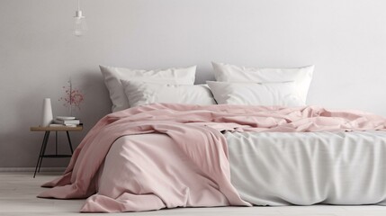 bed with pillows