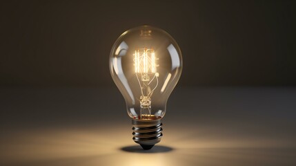 light bulb on black background