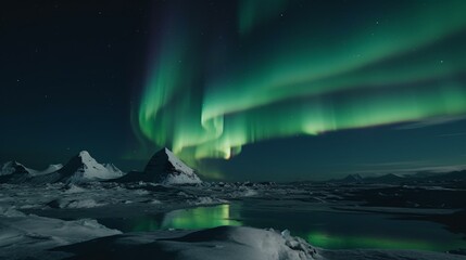 aurora borealis above the clouds