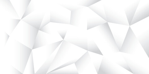 Abstract geometric white and gray color background with polygon, low poly pattern.Vector illustration.
