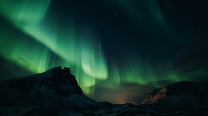 aurora borealis above the clouds