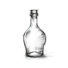 glass Brandy bottle ai generated