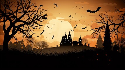 Fototapeta premium halloween background with bats