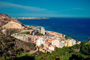 view of the coast of the city Alicante