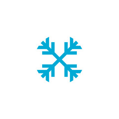 Snow snowflake icon  isolated on white background