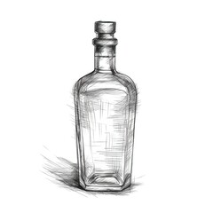 glass Rum bottle ai generated