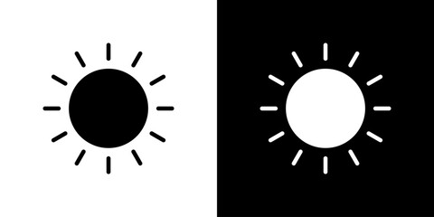 Full sun icon. Vector symbol illustration. Sun phase set.