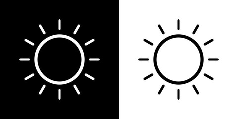 Full sun icon. Vector symbol illustration. Sun phase set.