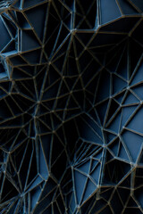 Fototapeta premium Abstract 3d dark lines texture and dark wall background