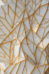 Abstract gold luxury lines texture and white wall background