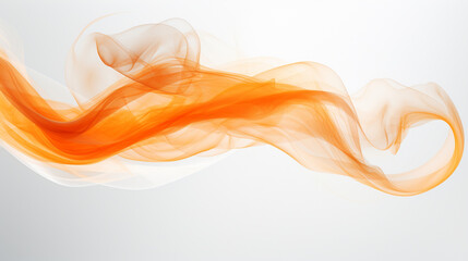 Generative AI image of vibrant abstract orange smoke gracefully swirling, creating a captivating and dynamic backdrop that ignites the imagination.