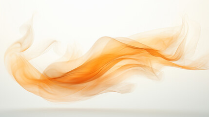 Generative AI image of vibrant abstract orange smoke gracefully swirling, creating a captivating and dynamic backdrop that ignites the imagination.