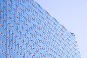 blue glass skyscraper