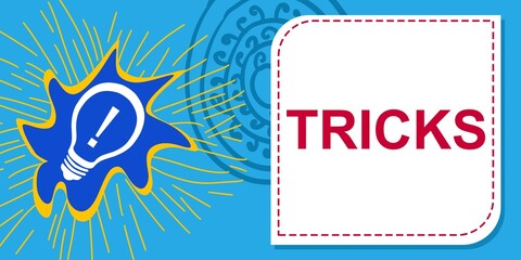 Obraz premium Tricks Bulb Blue Red Yellow Element Text