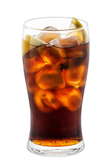 Glass of cold fresh cola